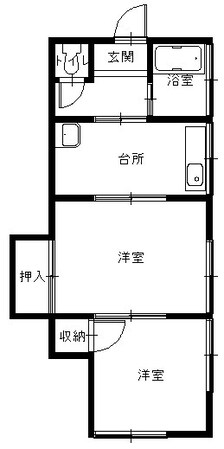 宅嶋アパートＢの物件間取画像